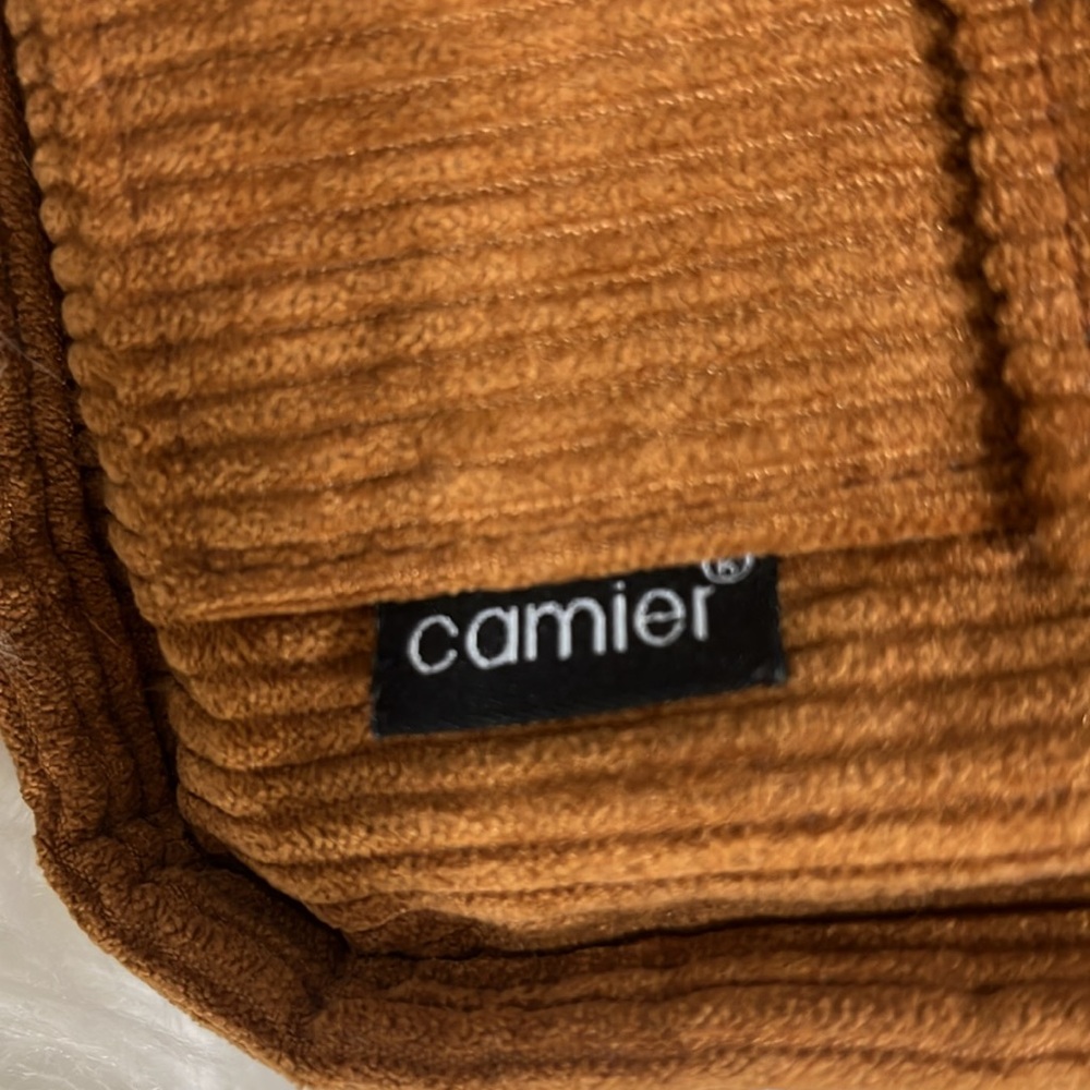 Tan Corduroy Tote Bag - Picture 2 of 5